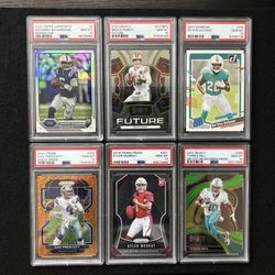 NFL Slab Lot (6) PSA 10 Richardson, Purdy, Achane, Dak, Kyler, Tyreek /499- RCs Prizms, Die-Cut