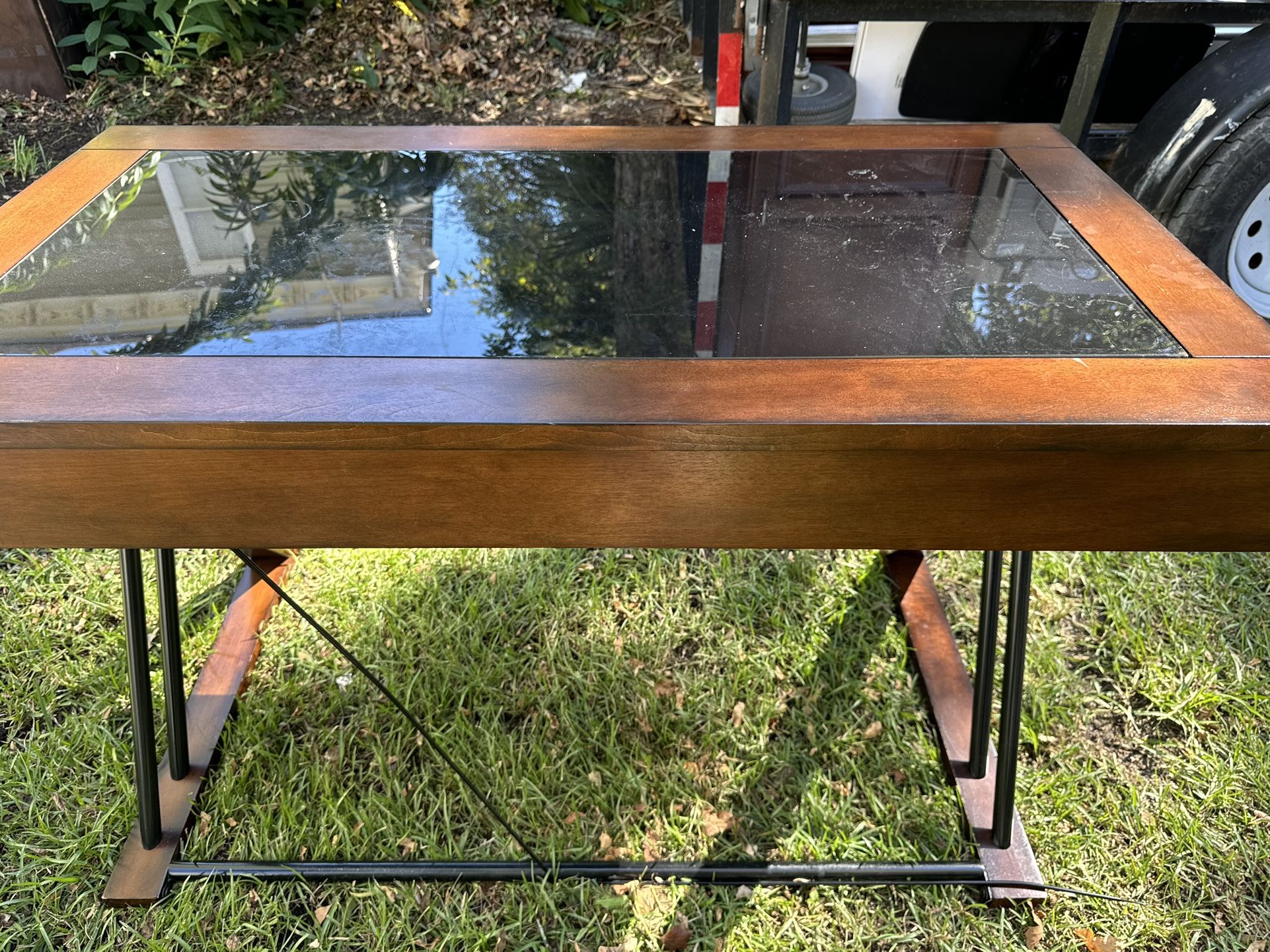Wooden Glass Table