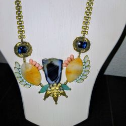 Norrland Semi Precious Stone Designer Statement Piece Necklace Jill Swartz 