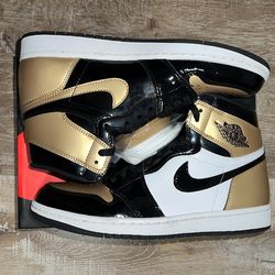 Jordan 1 Retro High NRG Patent Gold Toe