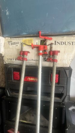 Pipe Clamps Set of 3 – Red Heavy Duty