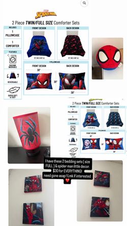 Spider man decor/ bedding