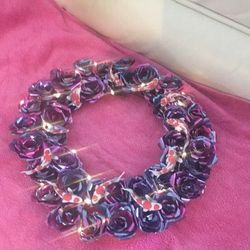 Sheet Music Paper Rose Wreath.