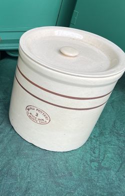 3 Gallon Stoneware Crock With Lid