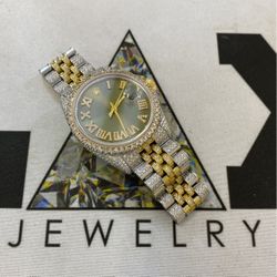 Rolex 36mm 2tone Fully Diamond Box Papers