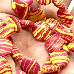 12mm Candy Striped Beads 