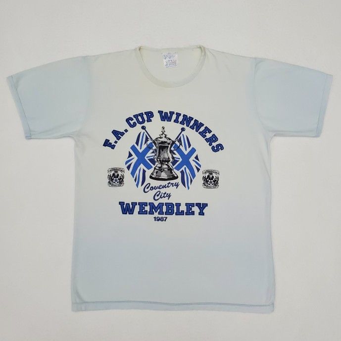COVENTRY CITY Mens S 1987 FA Cup Final Wembley Football Vintage Soccer Tshirt