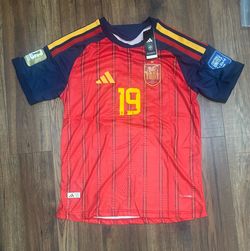 Lamine Yamal #19 Spain Home Soccer Jersey | FIFA & Football Unites Patches