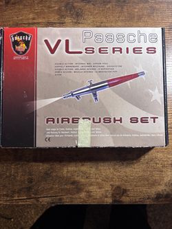 Paasche VL Series air brush set & air compressor.