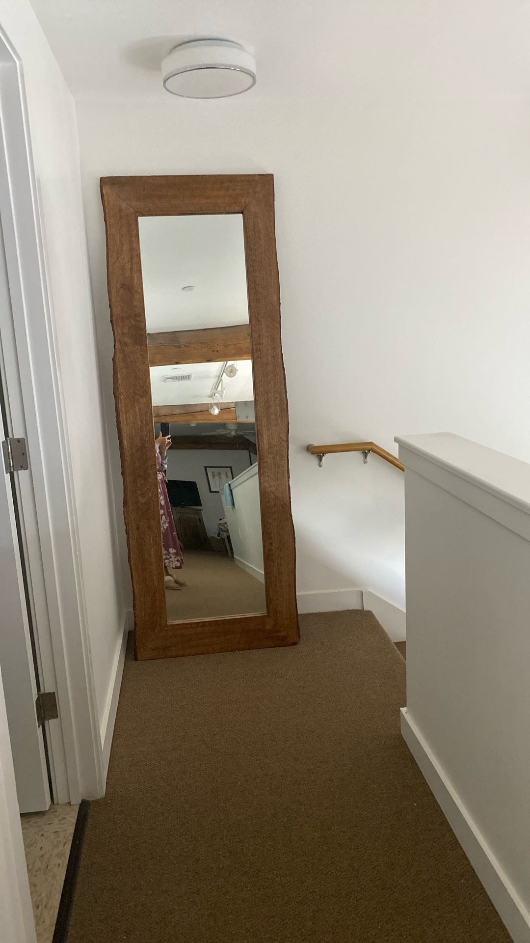 Live Edge Leaning Floor Mirror