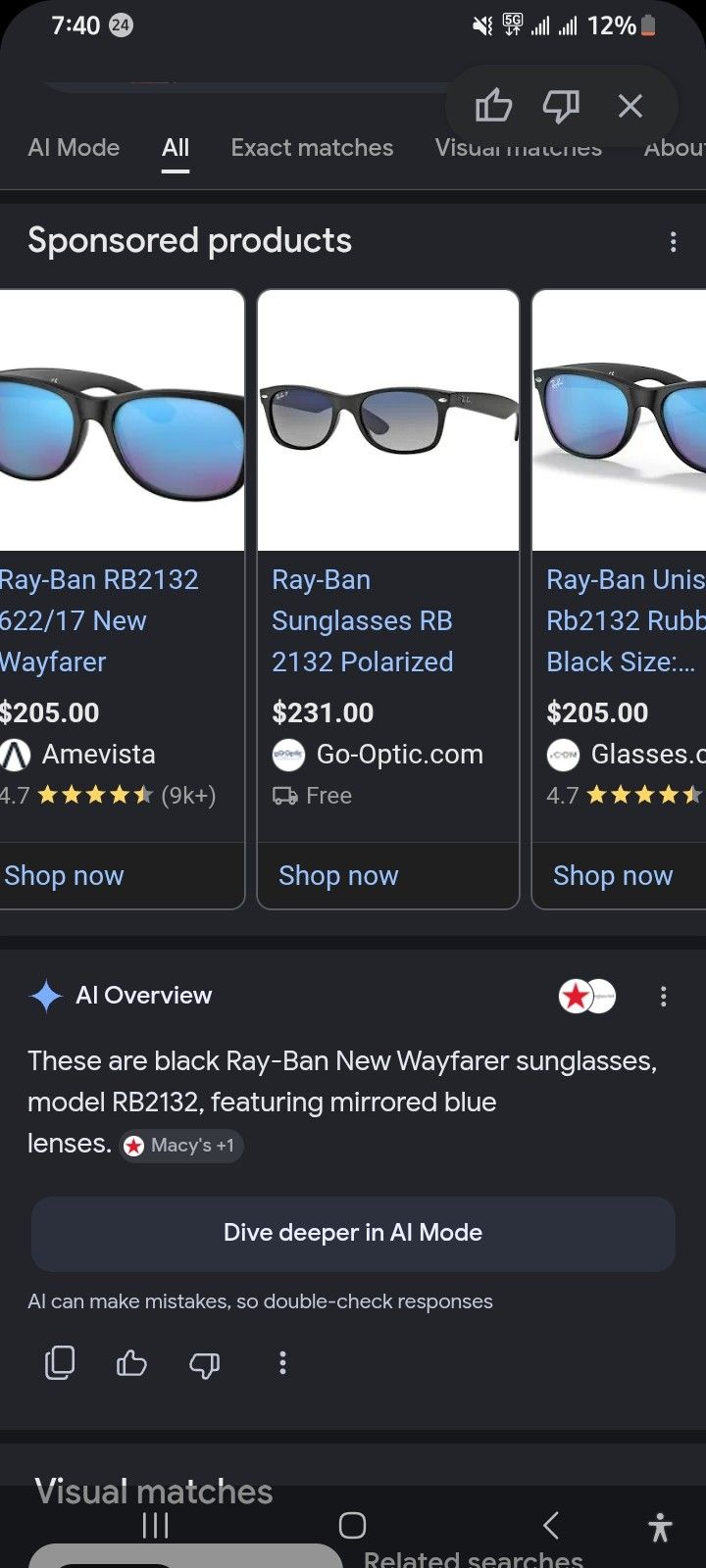 Ray Ban Polarized Sunglases With Tan Leather Case