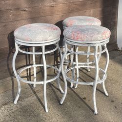 Distressed Cherry Blossom Stools 