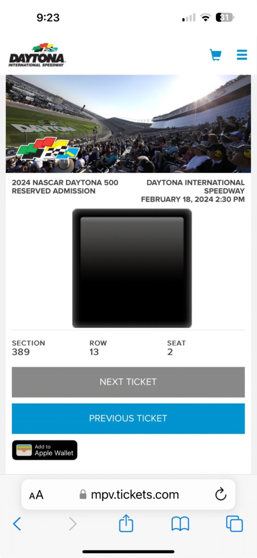 Daytona 500 Tickets