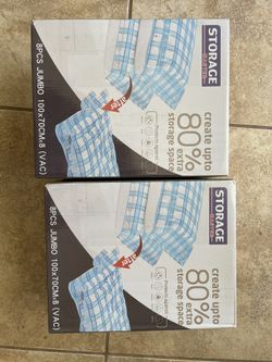 2 - 8 Piece Jumbo Storage Bags