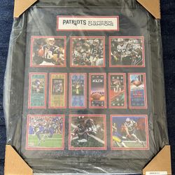 Framed Patriots 6x Superbowl Champion Tickets