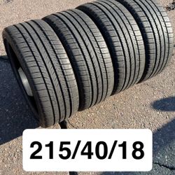 (4)215/40/18 Michelin Pilot Sport A/S