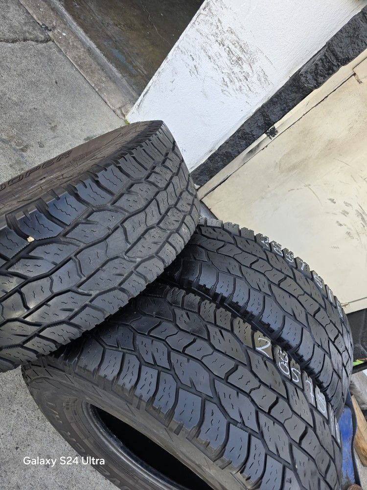 Only 3 used tires Lt285 75r16 Cooper Discoverer $200.00