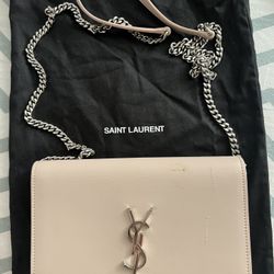 Ysl Chain Wallet Mono Marble Pink