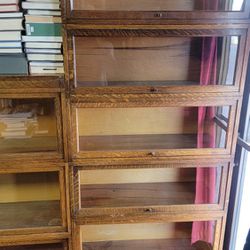 Vintage GLOBE Wooden Barrister Lawyer BOOKCASES
