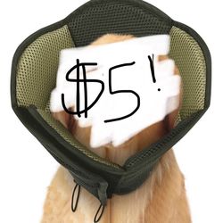 SUNFURA Dog Cone - Soft Cone For Dogs To Stop Licking, Pet E-Collar Alternative After Surgery, Adjustable Pet Recovery Collar For Wound Healing, Army