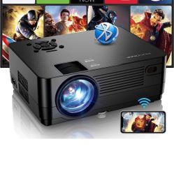 5G WiFi Bluetooth Native 1080P Projector[Projector Screen Included], Roconia 12000LM Full HD Movie Projector, 300" Display Support 4k Home Theater,Com