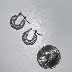 Mini Crystal Hoop Earrings 
