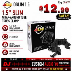ADJ Oslim 1.5" Slim Wrap Around Lighting Truss Clamp 28 lb. Capacity 🚨 Payment Options Available 🚨 No Credit Needed 🚨