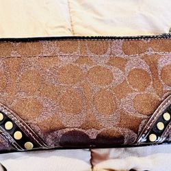 Coach Signature Logo Small Wristlet