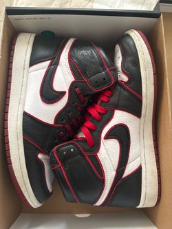 Air Jordan 1 Mid Black White Red Sneakers