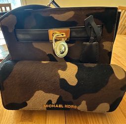 Michael Kors Camo Calf Hair Bag and Wallet