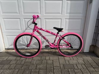 SE Pink Camo Blocks Flyer 26 inch BMX Bike