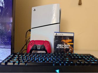 Sony PlayStation 5  Slim Disc edition  with 1 TB storage and   BO6 and Razer Keyboard