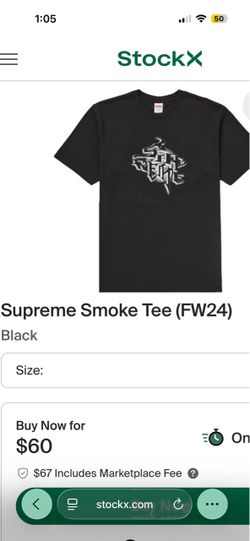SUPREME SMOKE TEE SIZE M BRAND NEW