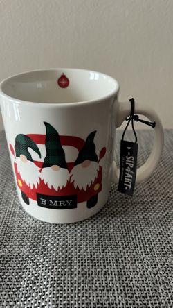 White 15.5 oz Gnomes Stoneware Mug  