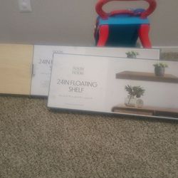 2  24 inch hanging shelves