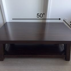 Modern Wooden Coffee Table with Open Shelf – Durable & Stylish