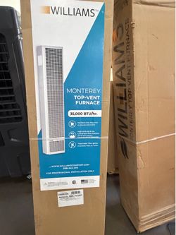 New Williams 35,000 btu Wall Heater Furnace GAS 35k