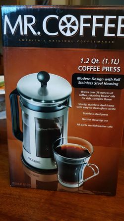 Mr. Coffee 1.2 qt. Coffee Press-NEW!
