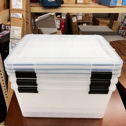 62 Quart WeatherPro Storage Box, Clear, New