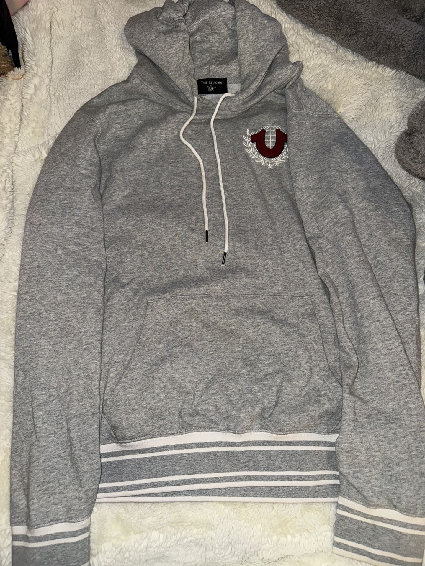 true religion gray collegiate pullover hoodie