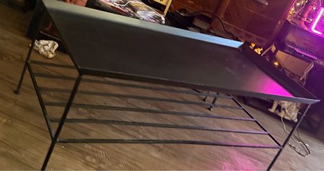 Preowned IKEA  black rotiron coffee table or outdoor table. This table has worked perfectly for us but we have downsized to an apartment and have no r