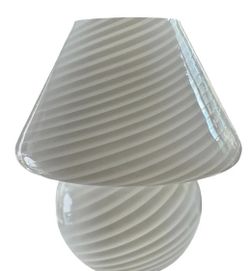 Murano Glass Swirl Mushroom Table Lamp