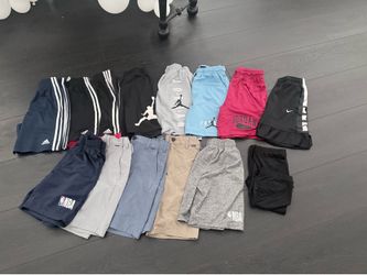 Boys Sports Shorts Size 10-12 15pcs Very Clean hardly used.