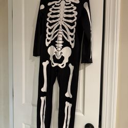 Kids Halloween Skeleton Onesie Costume Ages 8-10