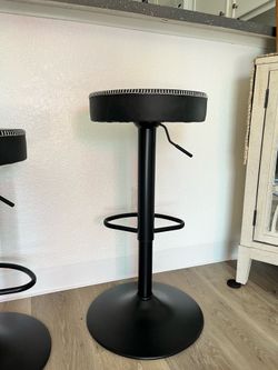 Brand new adjustable black microfiber leather bar stools!