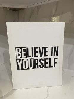 Wall Art Poster Frame Decor Believe In Yourself