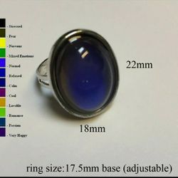 Women's And Men's Mood Ring Temperature Emotional Feeling Color Changing Ring  70's Style Adjustable Ring 