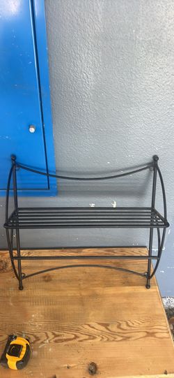 Wrought iron shelf