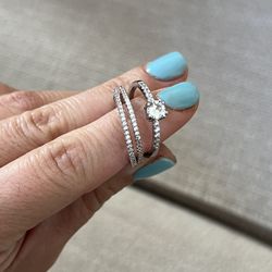 Engaged Rings Stacking Size 8 14 Gold Plated 