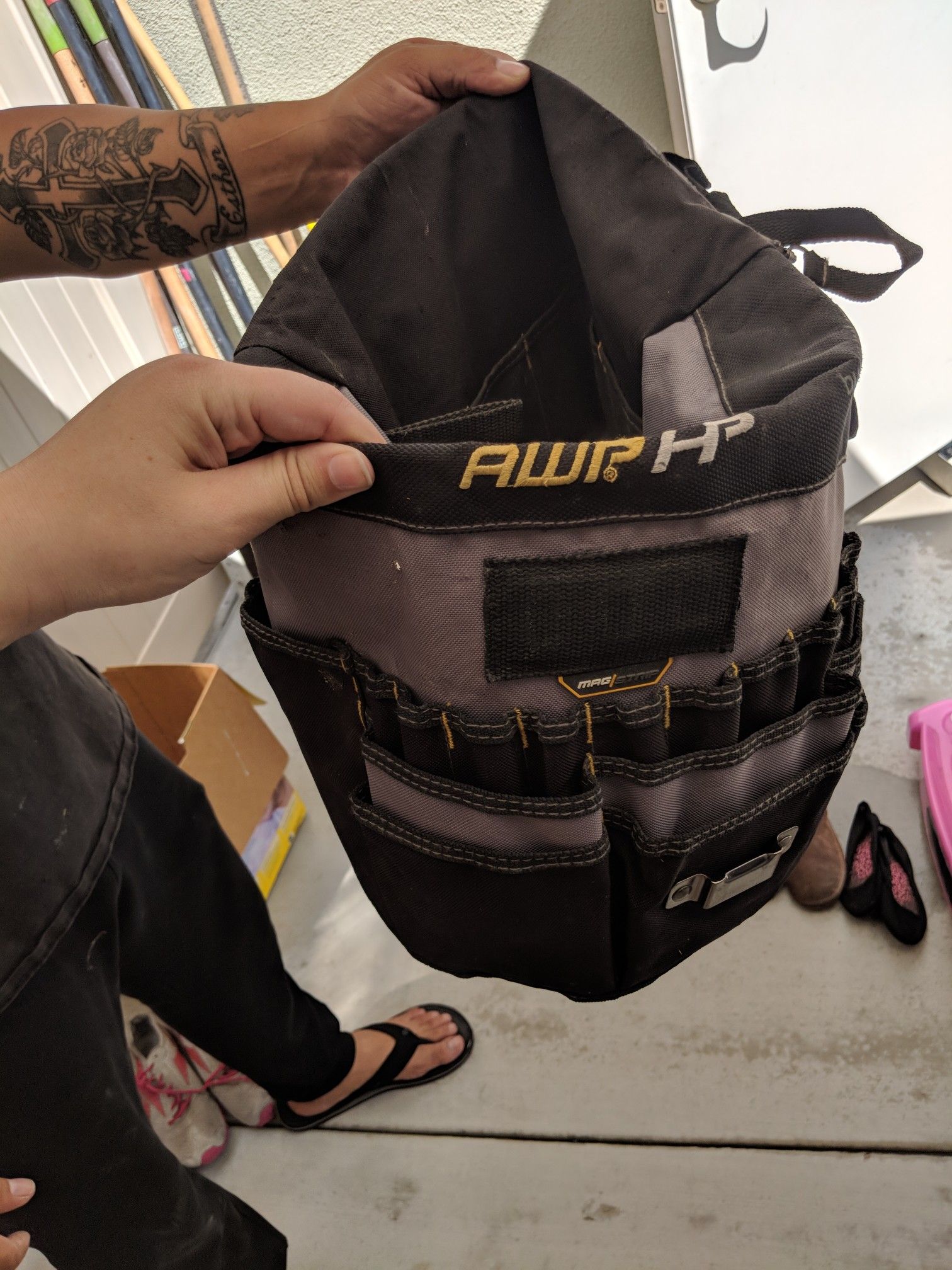 AWP HP Polyester Exterior Hanging Bucket Tool Organizer